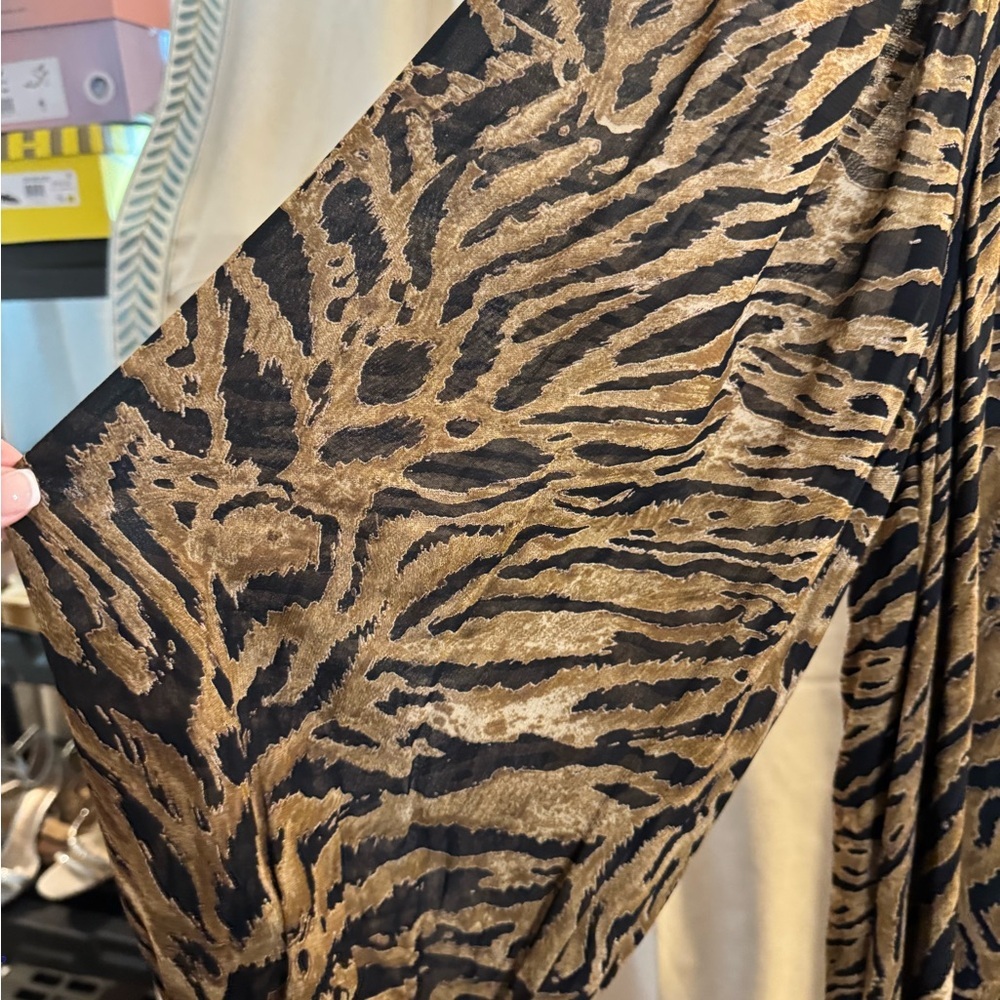 GANNI Animal Print Mini Georgette Dress NWT SZ XS  32 - Picture 10 of 11